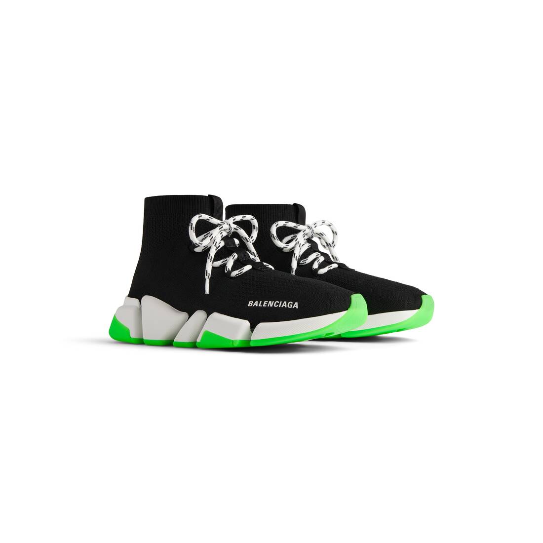 Men’s Speed 2.0 Lace-up Recycled Knit Sneaker  in Black - Image 2